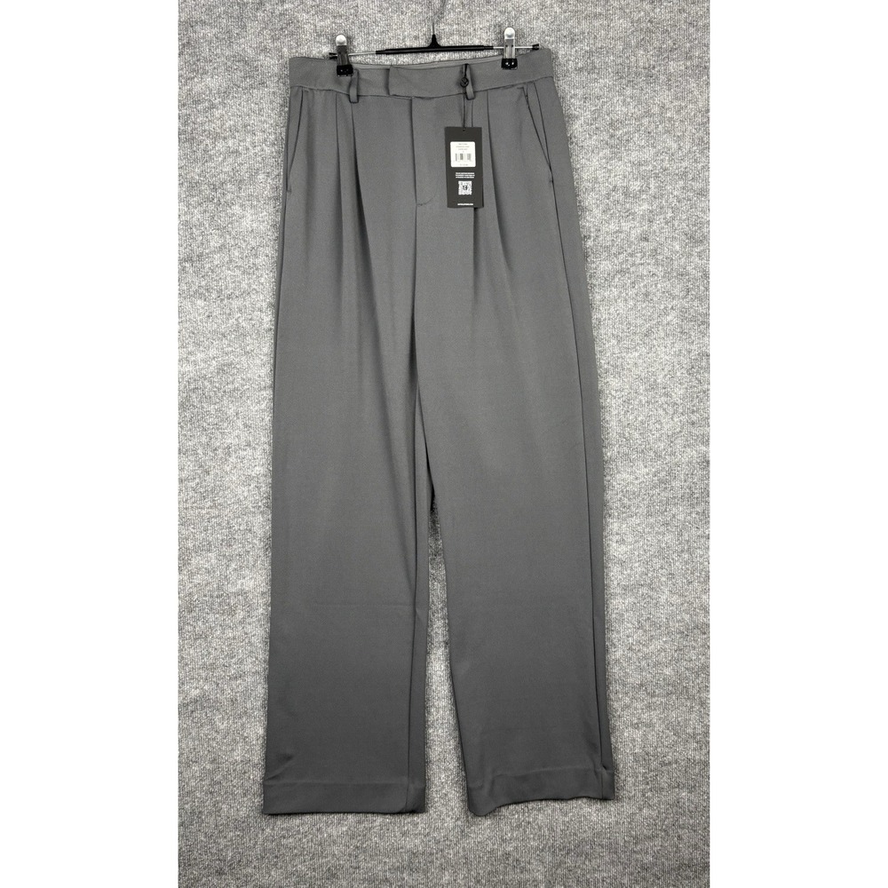CUTS Essential Pant Womens 8 Overcast Gray Pleated Stretch Dress Pants NWT